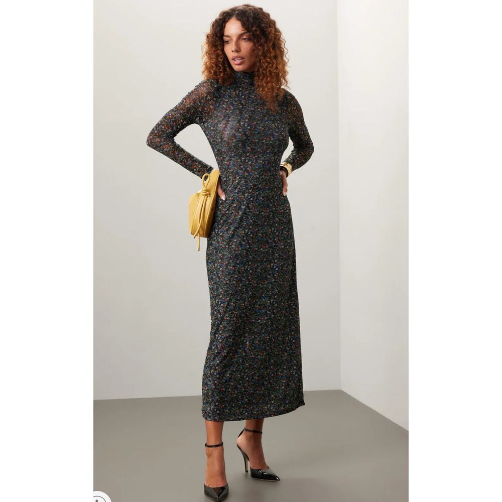 Rosetta Getty x RTR Mesh Floral Dress Size 12